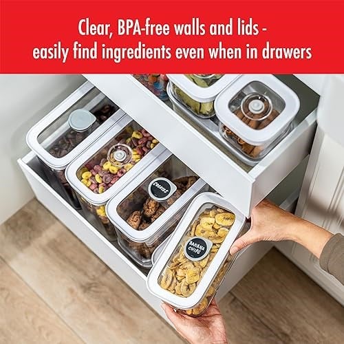 ZWILLING Fresh & Save CUBE Saklama Düzenleyici, 5 Parçalı Orta Set, Kiler Düzenleyiciler ve Depolama, Plastik, BPA İçermeyen Hava Geçirmez Kuru Gıda Saklama Kabı Badem, Muz Cipsi, Kuruyemiş ve daha