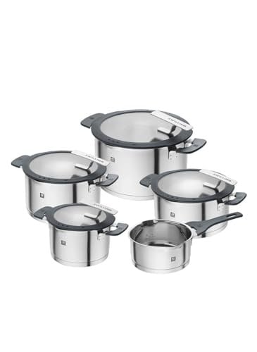 ZWILLING Simplify Tencere Seti, 5 Parça, Paslanmaz Çelik | Dökme fonksiyonu, Stay-Cool kulplar, paslanmaz çelik