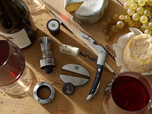 Zwilling Sommelier Garson Tipi Tirbuşon, Paslanmaz Çelik Ve Mikarta, Siyah
