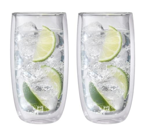 Zwilling Sorrento Çift Camlı 2li Soğuk İçecek Bardağı Seti, 474 ml, Cam, Şeffaf Cam