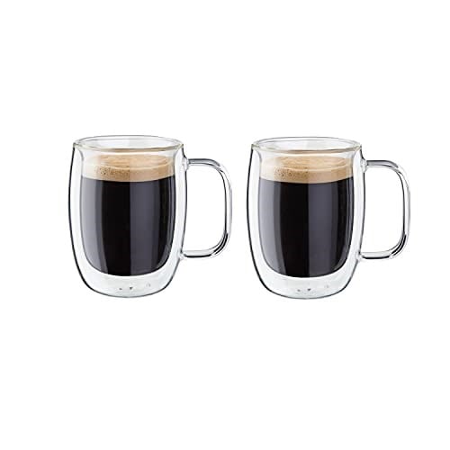 Zwilling Sorrento Çift Camlı Kulplu 2li Espresso Bardak Seti, 134 ml, Cam, Şeffaf Cam - Seçenekler: 80 ml, 134 ml
