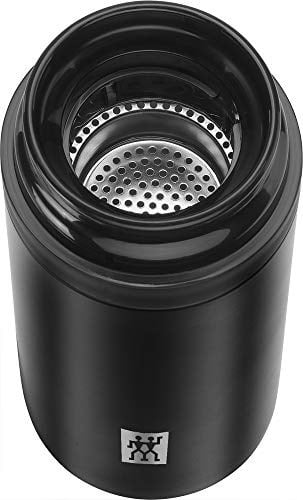 Zwilling Thermo Çay Demlikli Matara, Paslanmaz Çelik, Siyah, 420 ml