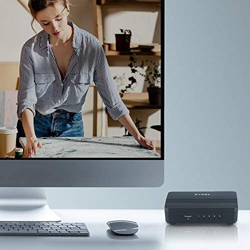 Zyxel Oyun ve Medya için 5 Port Gigabit Ethernet Anahtarı [GS105S]