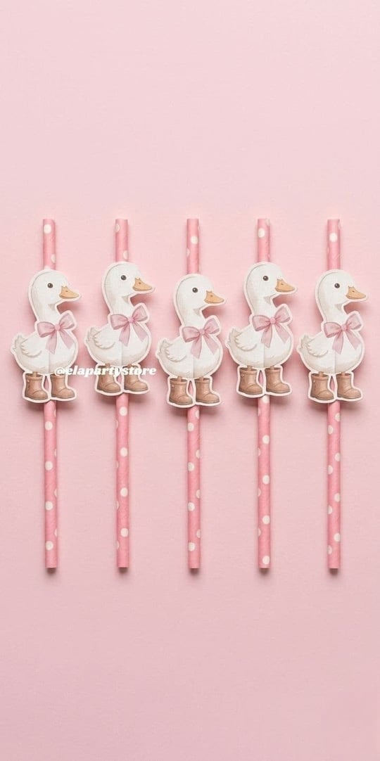 Ördek Temalı Pipet (8 Adet)