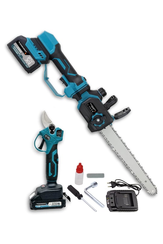 STAHLKRAFT STH 9980 Akülü Budama Seti - 40mm Makas + Çift Palalı