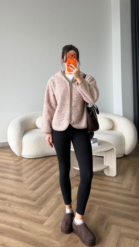 Kapişonlu Teddy Mont Vizon 2514