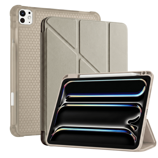 PS iPad Pro 13 inç (M5)/(M4) Tri Folding Standlı Kılıf - Yeşil
