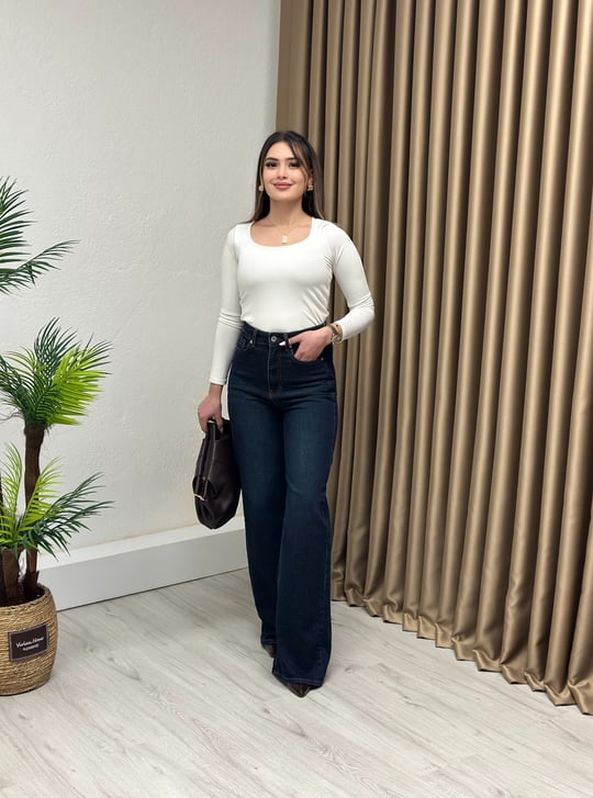 Orjinal Marka ZR Premium Seri Palazzo Jean Midnight (Koyu) Denim