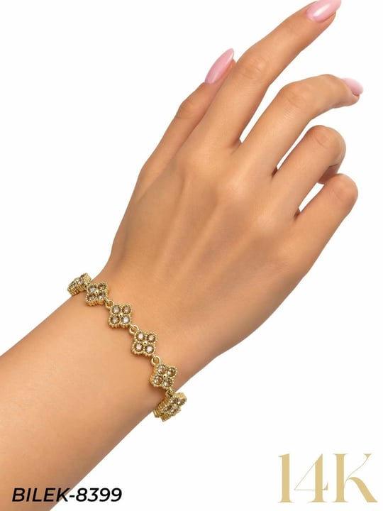 14K Su Yolu Yonca Bileklik // BILEK-8399BILEK-8399