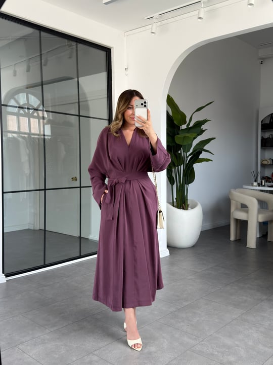 Kuşaklı Elbise 3412