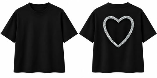 Sırt Kalp Detay T-shirt 8383