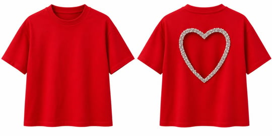 Sırt Kalp Detay T-shirt 8383