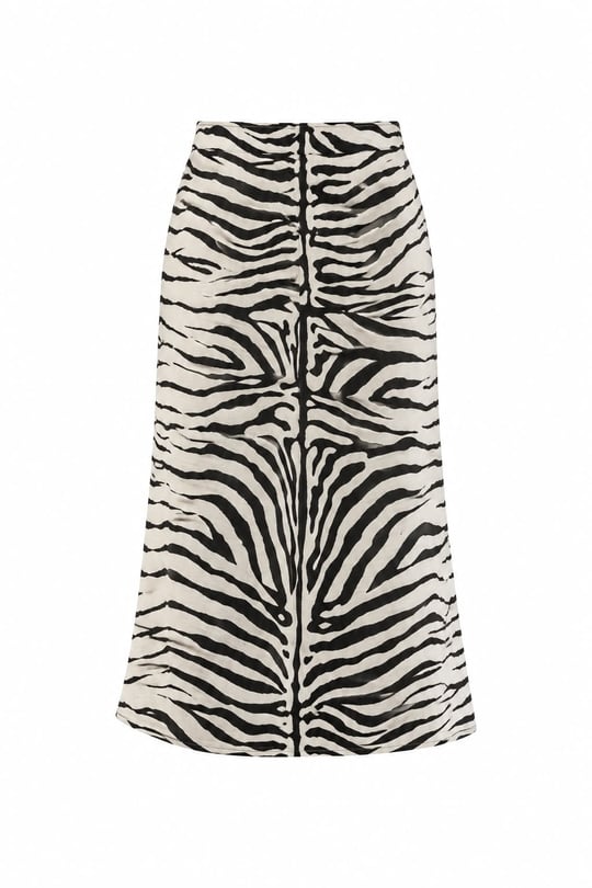 Zebra Desen Midi Boy Etek 4267
