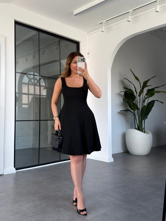 Kalın Askılı Mini Elbise 22500