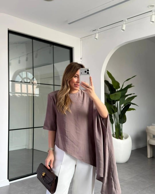 MODAL PELERİNLİ BLUZ 8789