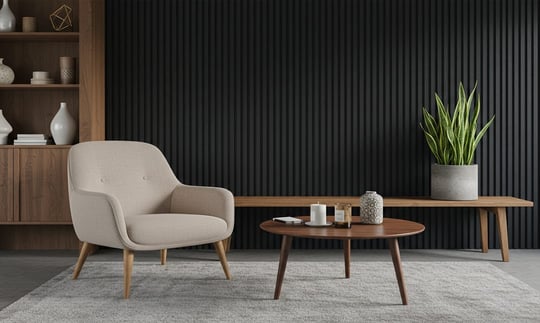 Soft Siyah Mdf Lambiri