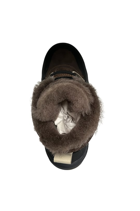 Unisex Bebek Botu – Kahve-Bej Hakiki Deri, Kürklü Sıcak Astar, Anatomik Taban, yapay kürk/peluş yaka detayı, kauçuk gum taban, kışlık bot görünümü (21-25 Numara)şenler bebe world kids Ortopedik Çocuk Ayakkabısı