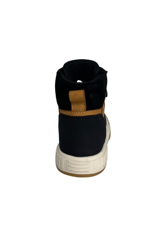 Unisex Çocuk Botu – Taba-Siyah Hakiki Deri, Anatomik Taban, tek cırt bant + bağcık, gum/krem renkli taban, küçük çekme tab (26-36 Numara)şenler bebe world kids Ortopedik Çocuk Ayakkabısı