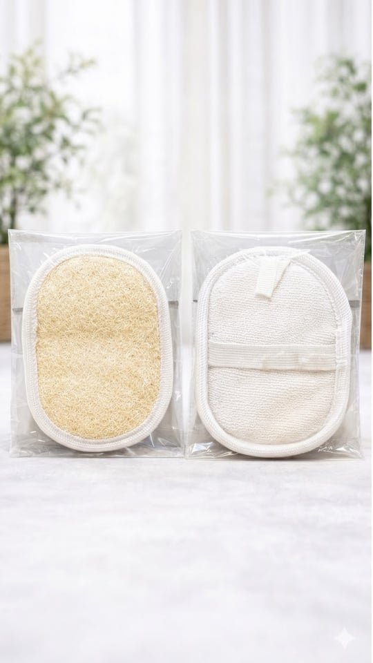 Doğal Banyo Kesesi 3'lü Set – Derinlemesine Arındırma & Pürüzsüz Cilt