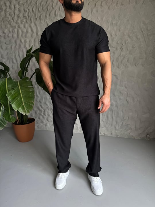 Basic Siyah Yazlık Takım Modeli