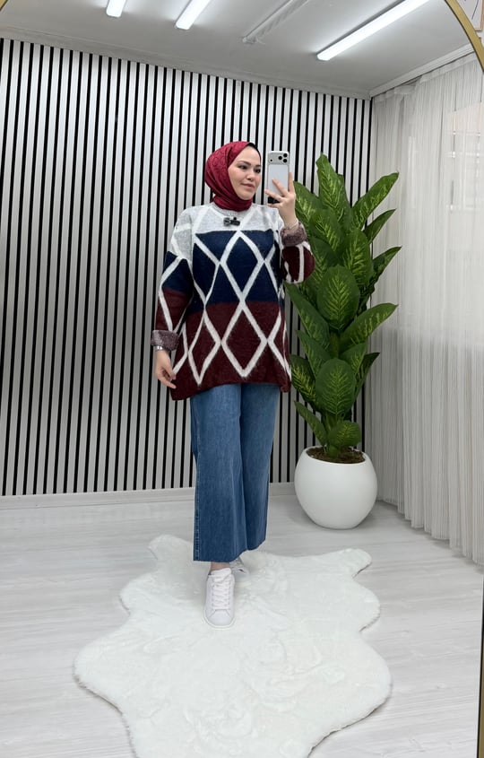 Qub Baklava Kazak Bordo