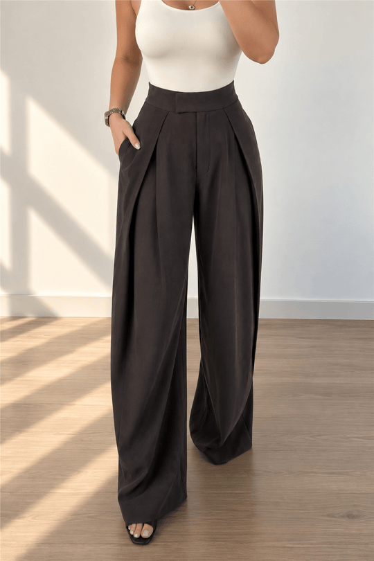 Kahve Fit Liyosel Kumaş Pantolon