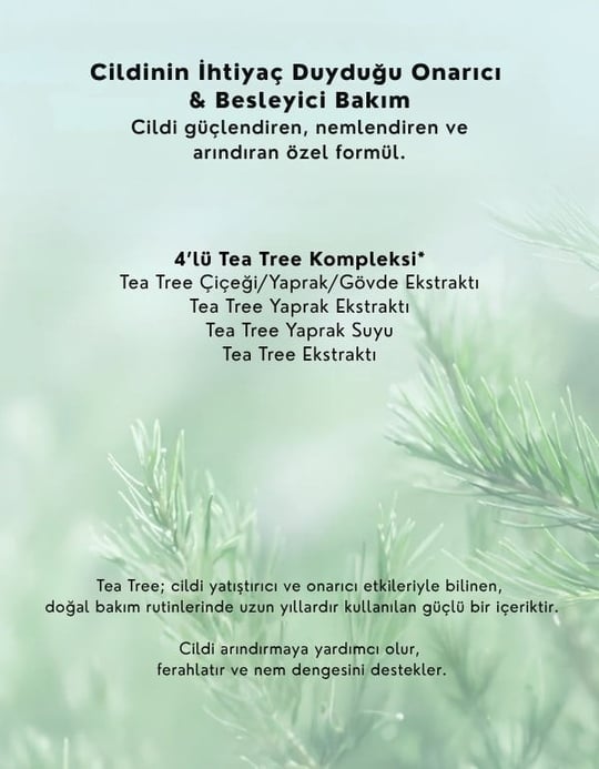 Teatree Relaxing Skin Renewal Mask | Akneye Eğilimli Ciltler İçin Çay Ağacı Özlü Rahatlatıcı Kağıt Maske