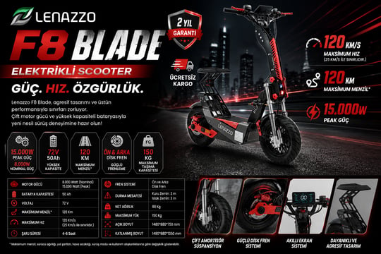 Lenazzo F8 Blade Elektrikli Scooter