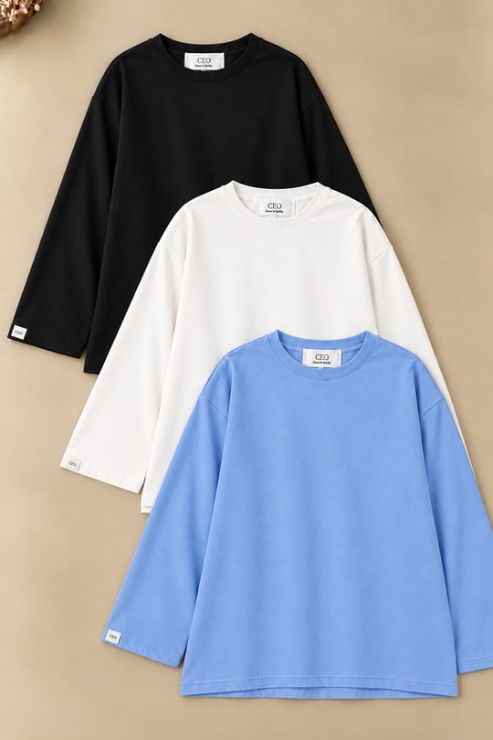 3'lü Süprem Basic Body (Lacivert - Ekru - Siyah)