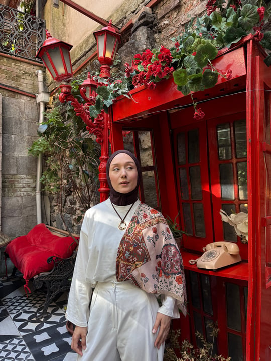 Firuze Omuz Şalı