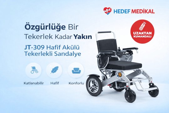 JT-309 Hafif Akülü Tekerlekli Sandalye