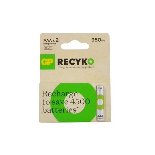 GP Recyko AAA 1000 Serisi 950 mAh İnce Kalem Pil 2li
