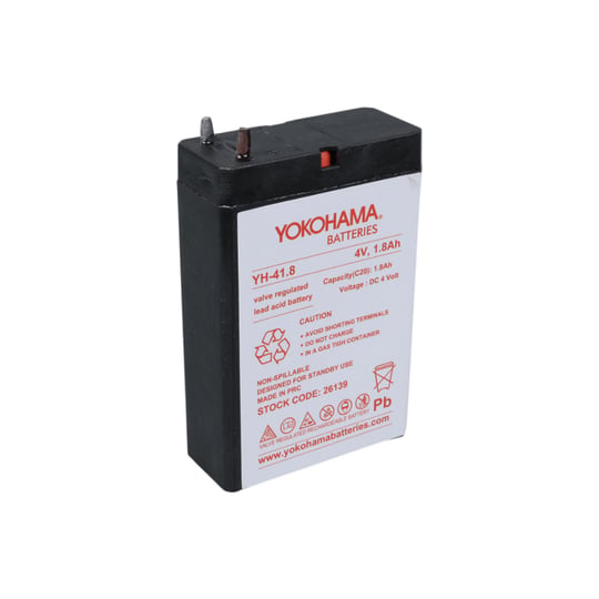 Yokohama YH-41.8 4V 1800 mAh Bakımsız Işıldak Aküsü