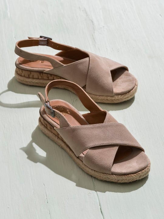 Bej Hakiki Deri Kadın Sandalet Satın Al! LUARCAA-12 Fiyatı | Elle Shoes