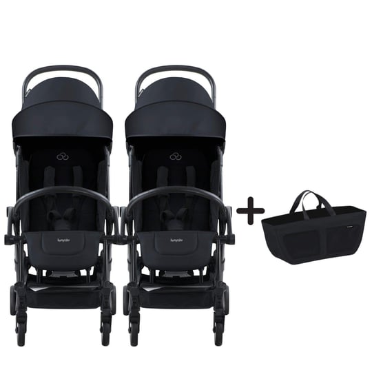 Bumprider Connect³ İkiz Bebek Arabası Black - Olive & Yan