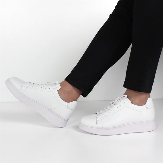 Beyaz Deri Ayakkabı Erkek Sneaker 550 777-16522 | Celal Gültekin