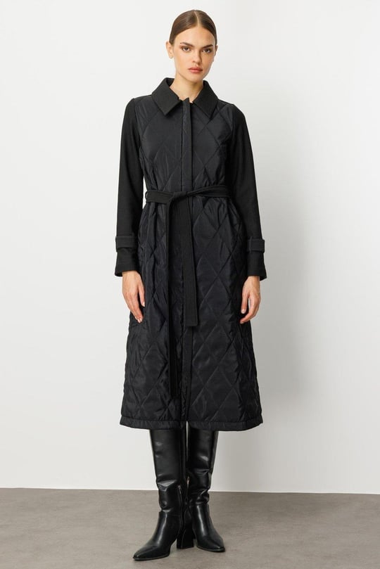 Micca 252554M Oly Cupra Kapitone Dolgulu Kaban - Bilen Giyim