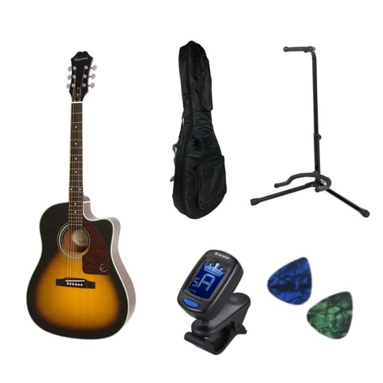 Epiphone AJ 210 Sunburst Elektro Akustik Gitar zellikleri ve