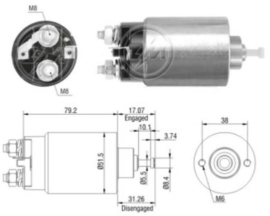 ZM 761 ZM 12V MARŞ OTOMATİĞİ MOTORCRAFT TİPİ (M5 SAĞ) FORD CONNECT