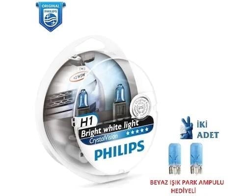 PHILIPS Lâmpadas de farol de carro 12258DV Diamond Vision 5000K H1 (pacote duplo de lâmpadas), branco
