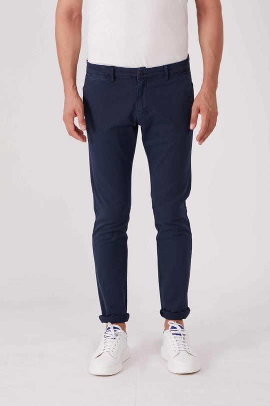 Dufy Lacivert Erkek Regular Fit Düz Klasik Pantolon - 84461 - DUFY