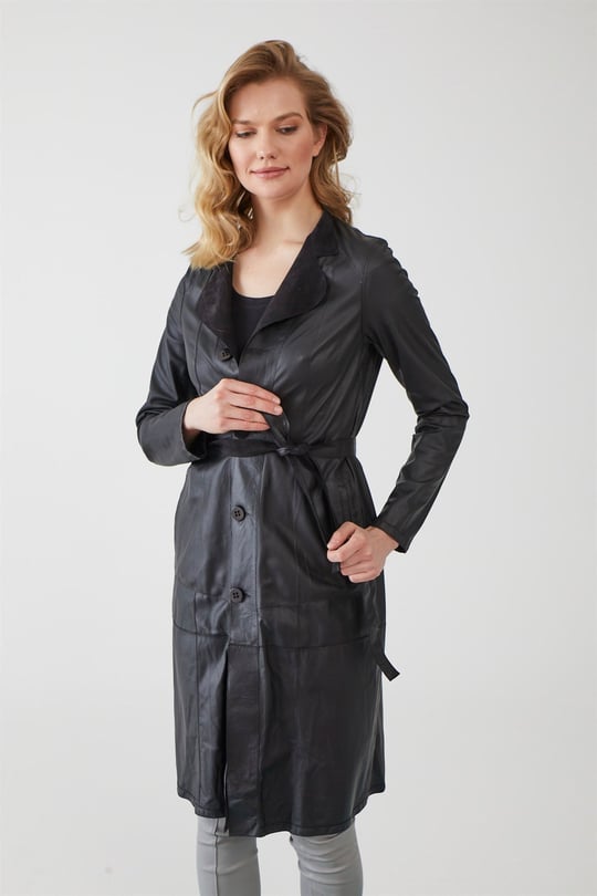 Black suede coat on sale womens