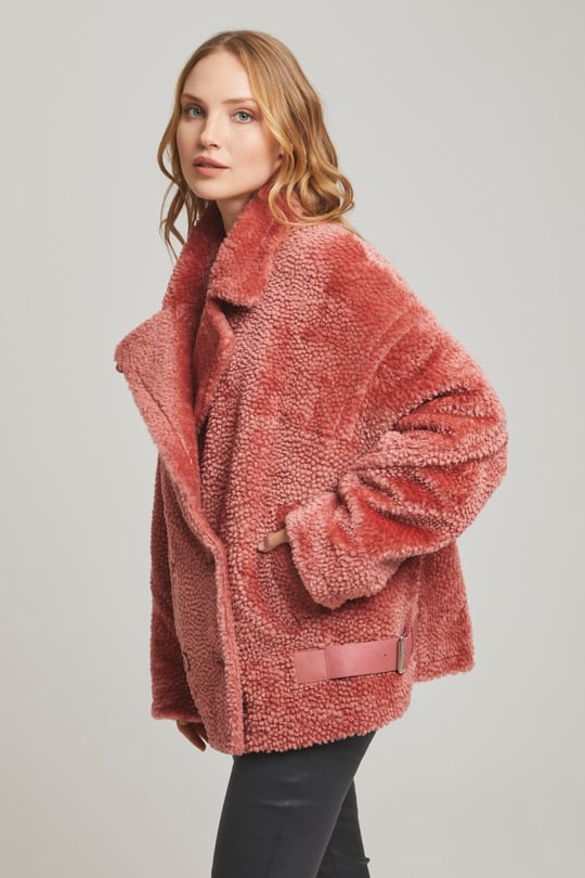 Pomegranate Flower Vicky Women's Fur Coat