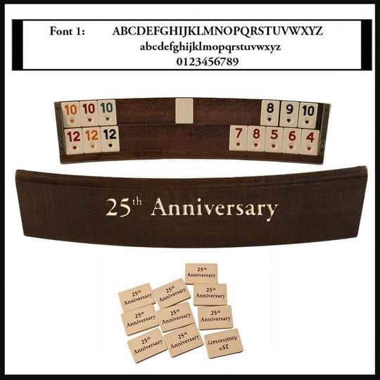 Mosaic Inlaid Wooden Straight Rummikub Game Set