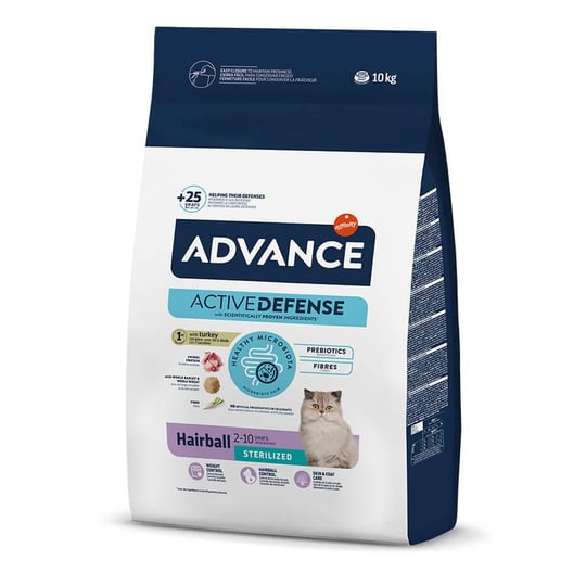 Advance Cat Sterilized Hairball Hindili Kısır Kedi Maması 10Kg, Kısırlaştırılmış Kedi Maması, Advance