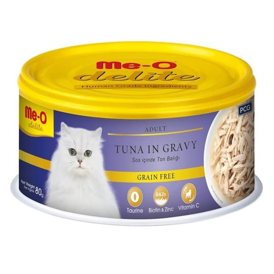 ME-O Delite Tahılsız Ton Balıklı Soslu Kedi Konservesi 80gr
