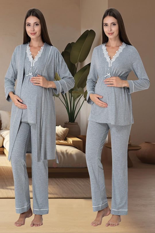 Sabahlıklı Lohusa Pijama Takımı En uygun Fiyata Satın Al