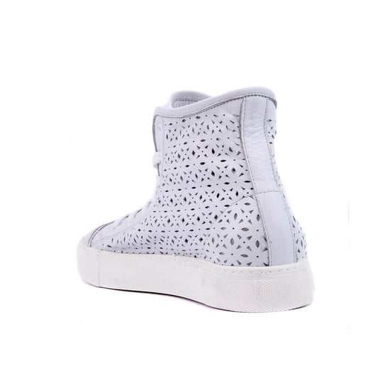 Sail Lakers - White Genuine Leather Women's Summer Sneaker Boot  104-3049-11473 R10 BEYAZ SCOTCH