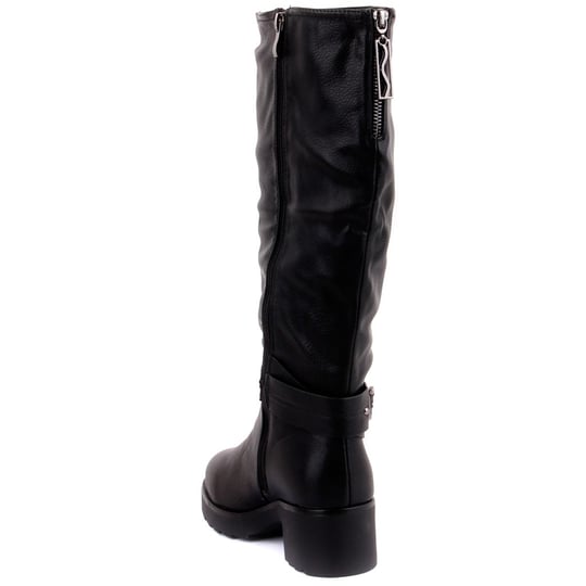 Guja - Black Vegan Leather Zippered Women's Boots 292-19K163-1 R1 SIYAH
