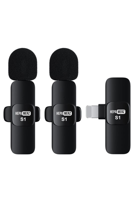 Hepa Merz S2 İphone ve Type-c Uyumlu Kablosuz İkili Yaka Mikrofonu